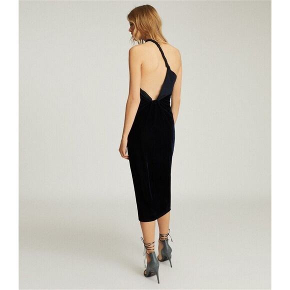 Karla One Shoulder Velvet Riess Dress Sz US 8 - Picture 3 of 9